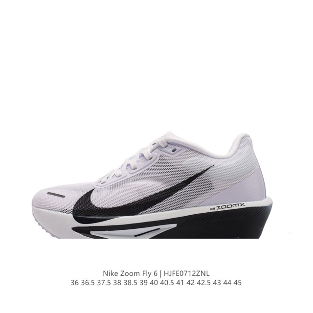 公司级 Nike 耐克 2024春新款男女子zoom Fly 6 Prm缓震轻便跑步鞋。这款鞋在继承了 Nike Zoom Fly 5 的基础上，承诺为跑者带来