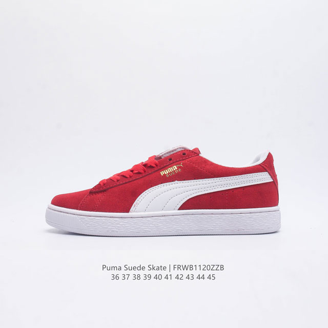 彪马puma Suede Skate 低帮复古轻便透气防滑减震休闲鞋 时尚男女士板鞋潮运动鞋 尺码: 36-45 货号：352634 编码：Frwb1120Zz