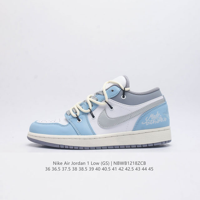 耐克 Nike Air Jordan1 Low Aj1乔丹一代 Aj1 乔1 乔丹1代 解构绑带 低帮经典复古文化休闲运动篮球鞋 原鞋开模 拒绝公底 购置原厂同