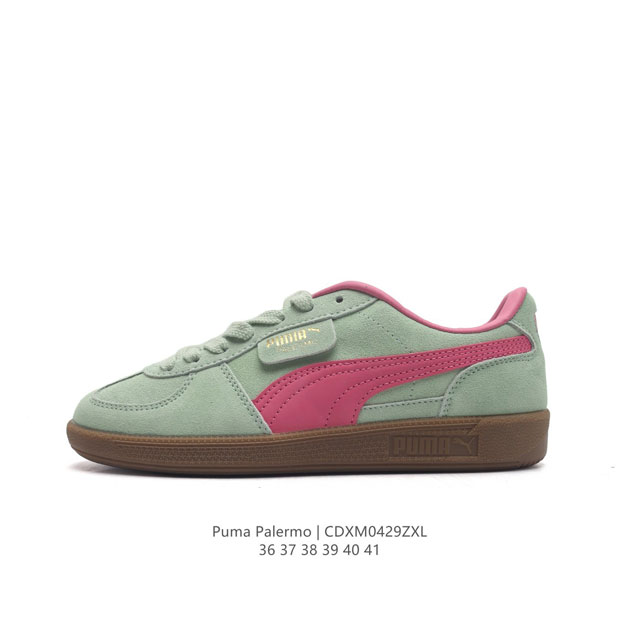 彪马puma Palermo Og 防滑耐磨低帮德训板鞋 女运动鞋，Army Trainer Og休闲鞋沿用德训鞋经典外观 鞋身和鞋舌分别添加了品牌标志性 Lo