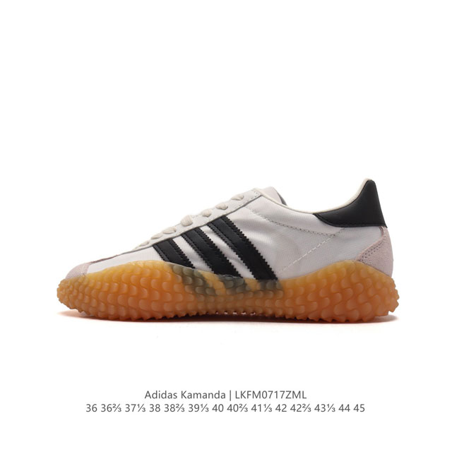 小红书爆款 原鞋独立模具开发#阿迪达斯 Adidas Kamanda X Country 小yeezy 生胶刺头底 秀气大方的鞋型 气质修身。以现代设计融合复古