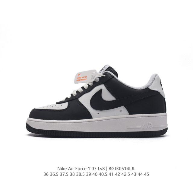 耐克 Nike Air Force 1 '07 Low 空军一号含气垫 低帮百搭厚底增高休闲运动板鞋。柔软、弹性十足的缓震性能和出色的中底设计，横跨复古与现代的