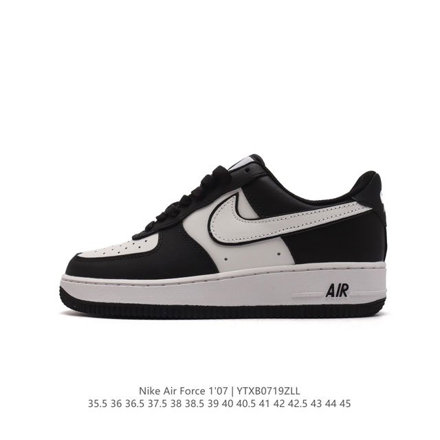 全二层皮 耐克 Nike Air Force 1 '07 Low 空军一号含气垫 低帮百搭厚底增高休闲运动板鞋。柔软、弹性十足的缓震性能和出色的中底设计，横跨复