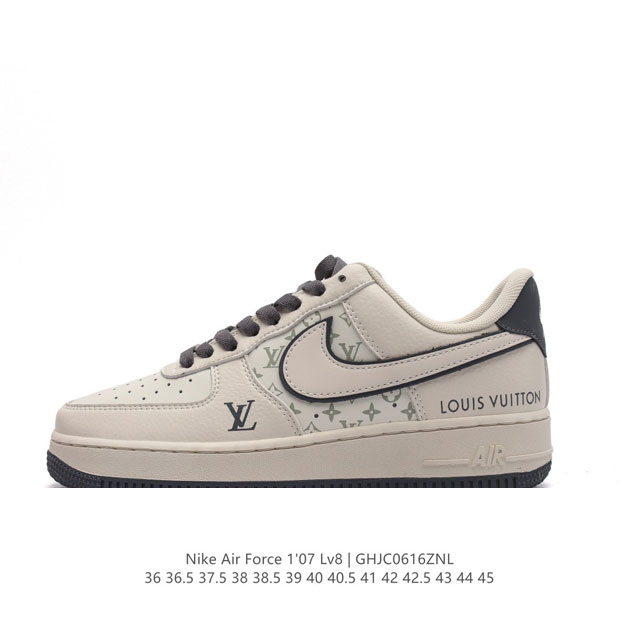 公司级 Af1耐克 Nike Air Force 1 ‘07 Low 空军一号 路易威登联名 厚底增高百搭运动板鞋 原楦头原纸板 打造纯正空军版型，专注外贸渠道