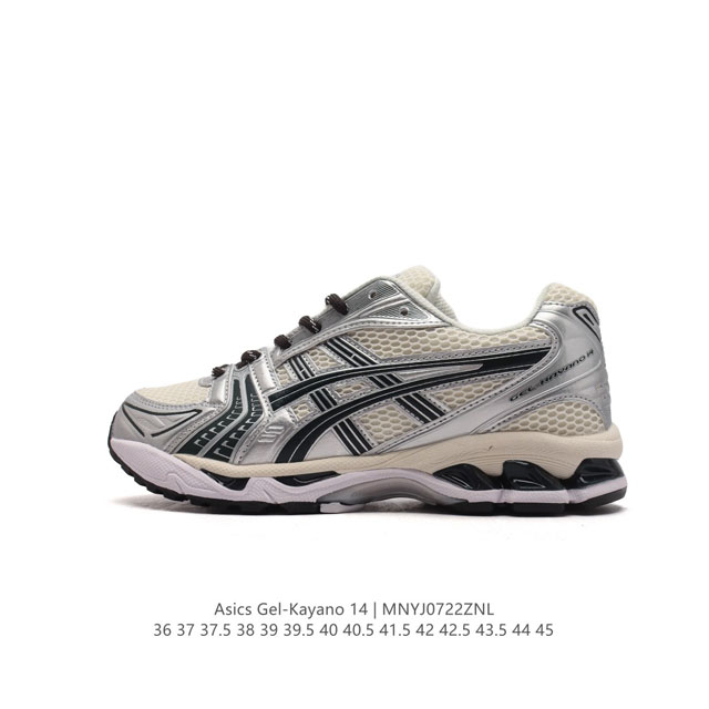 亚瑟士 Asics Gel-Kayano 14 公司级版本运动休闲透气专业缓震慢跑鞋。采用工程弹性双层再生网格密度鞋面材质，后跟3D可视gel缓震乳胶物料，升级