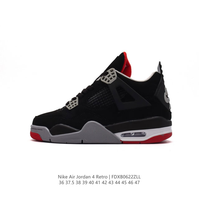 耐克 Nike Air Jordan 4 Retro Og迈克尔 乔丹aj4代乔4 中帮复古休闲运动文化篮球鞋。秉承轻量化的速度型篮球鞋设计思想完成设计，降低重