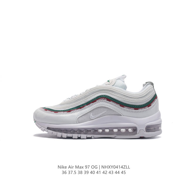 耐克nike休闲鞋 经典 气垫 Air Max 97 子弹气垫低帮运动鞋。Air Max '97 运动跑鞋以流线型鞋身和卓越科技为热爱运动的你造就全方位防护，强