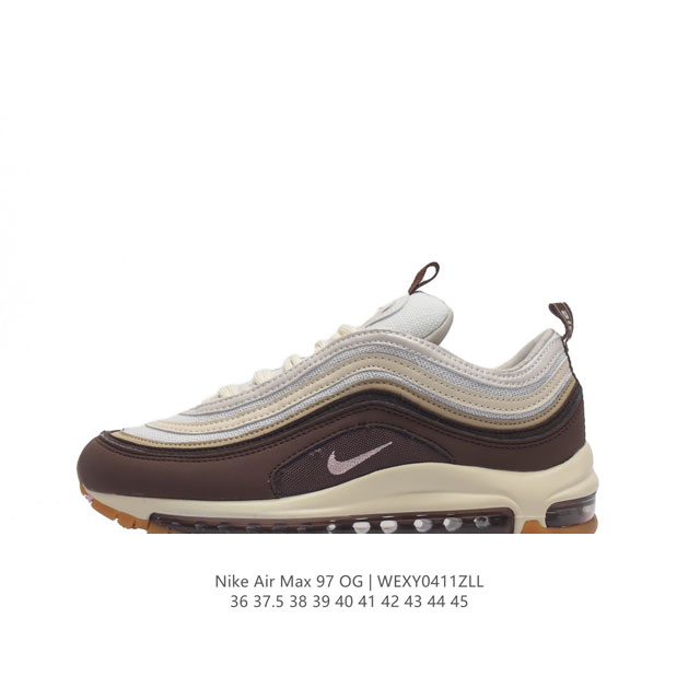 耐克nike休闲鞋 经典 气垫 Air Max 97 子弹气垫低帮运动鞋。Air Max '97 运动跑鞋以流线型鞋身和卓越科技为热爱运动的你造就全方位防护，强