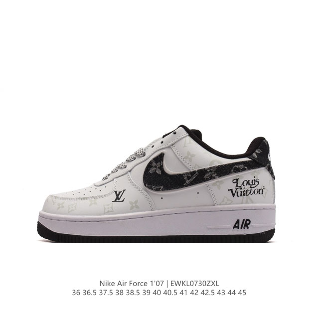 af1耐克 Nike Air Force 1 ‘07 Low 空军一号 路易威登联名 厚底增高百搭运动板鞋 原楦头原纸板 打造纯正空军版型，专注外贸渠道 全掌内