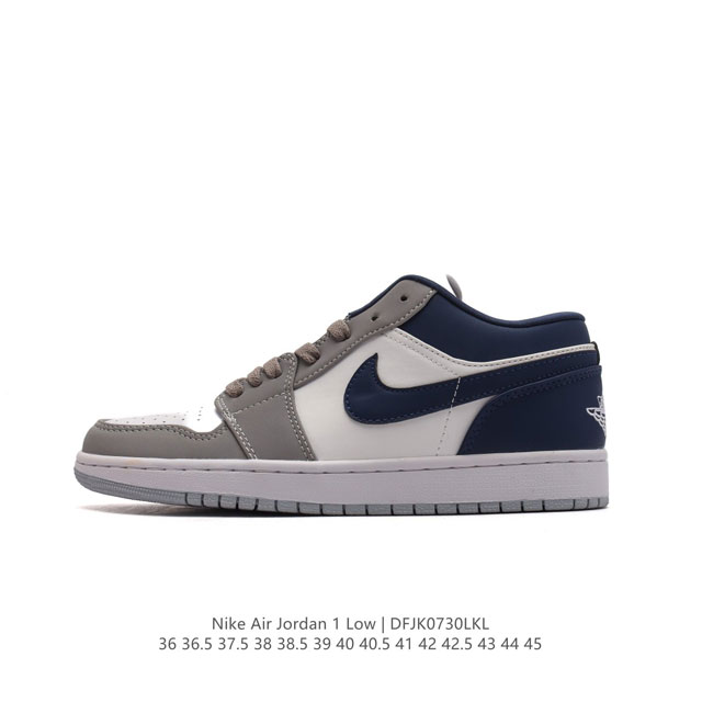 耐克 乔丹air Jordan 1 Low Aj1 乔1 乔丹1代aj1 低帮复古文化休闲运动篮球鞋。该鞋款从 1985 年元年款汲取设计灵感，焕新演绎简约经典