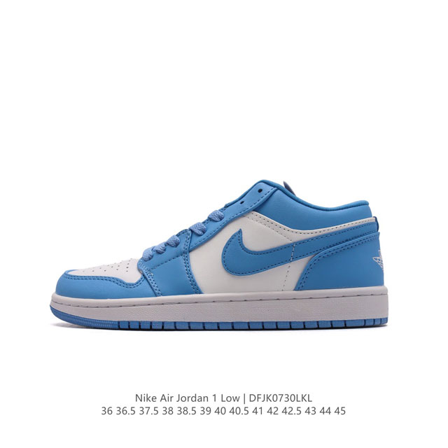 耐克 乔丹air Jordan 1 Low Aj1 乔1 乔丹1代aj1 低帮复古文化休闲运动篮球鞋。该鞋款从 1985 年元年款汲取设计灵感，焕新演绎简约经典