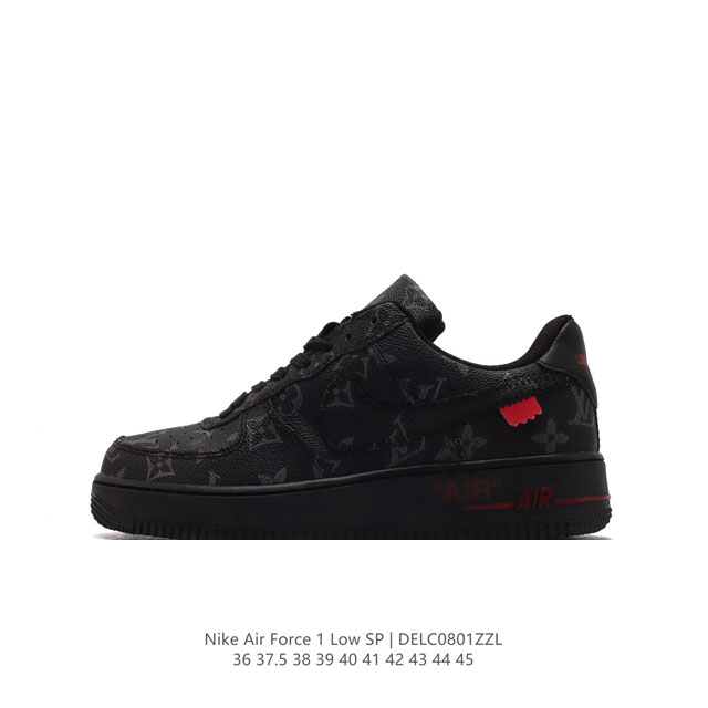 af1耐克 Nike Air Force 1 ‘07 Low 空军一号 路易威登联名 厚底增高百搭运动板鞋 原楦头原纸板 打造纯正空军版型，专注外贸渠道 全掌内