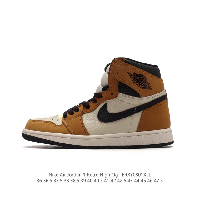 纯原版本 耐克 男女鞋 Nike Air Jordan 1 Retro High Og 乔丹一代aj1 乔1 Aj1 篮球鞋复刻运动鞋。皮面高帮板鞋的设计灵感源