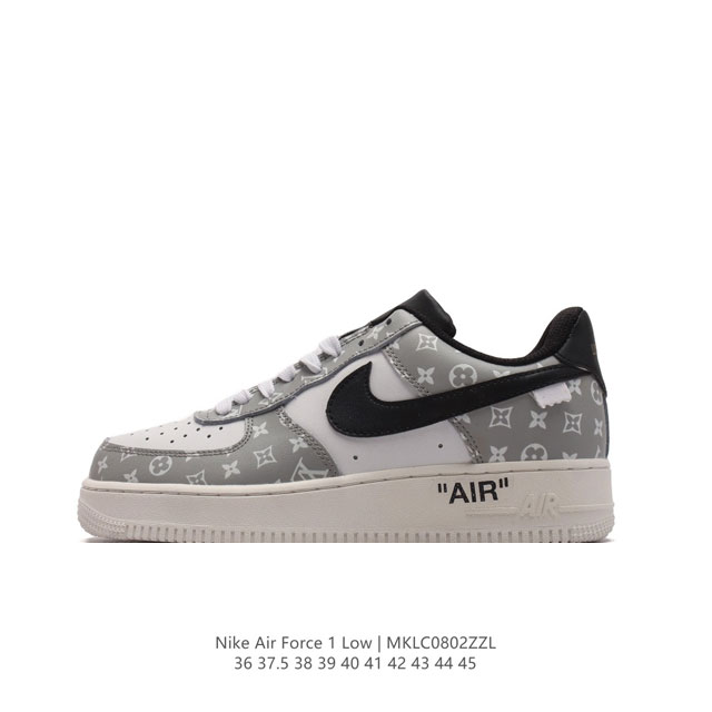 af1耐克 Nike Air Force 1 ‘07 Low 空军一号 路易威登联名 厚底增高百搭运动板鞋 原楦头原纸板 打造纯正空军版型，专注外贸渠道 全掌内