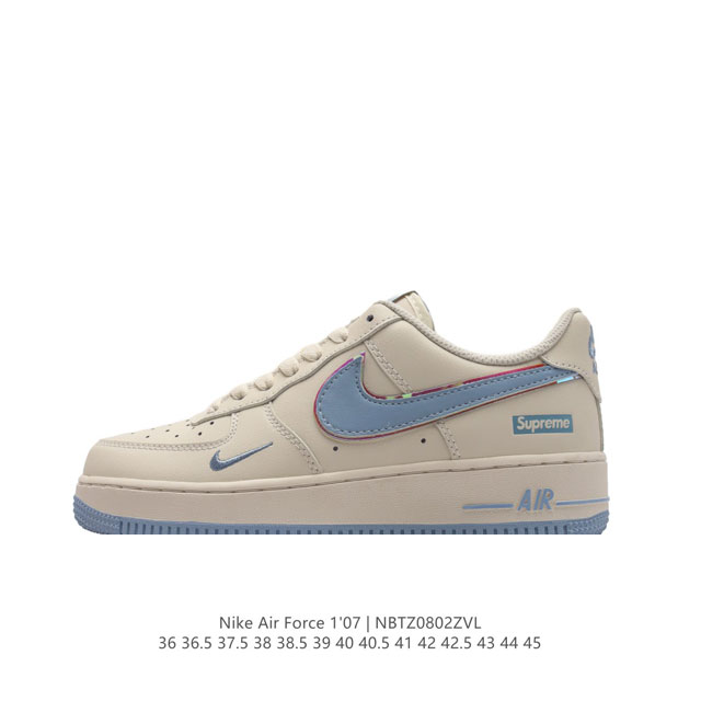 耐克 Nike Air Force 1 '07 Low 空军一号含气垫 低帮百搭厚底增高休闲运动板鞋。柔软、弹性十足的缓震性能和出色的中底设计，横跨复古与现代的 - 点击图像关闭