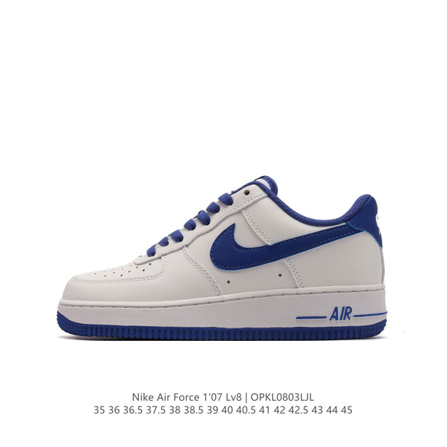 耐克 Nike Air Force 1 '07 Low 空军一号含气垫 低帮百搭厚底增高休闲运动板鞋。柔软、弹性十足的缓震性能和出色的中底设计，横跨复古与现代的