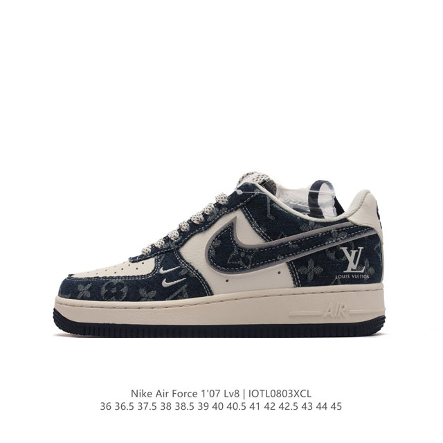 公司级 Af1耐克 Nike Air Force 1 ‘07 Low 空军一号 路易威登联名 厚底增高百搭运动板鞋 原楦头原纸板 打造纯正空军版型，专注外贸渠道