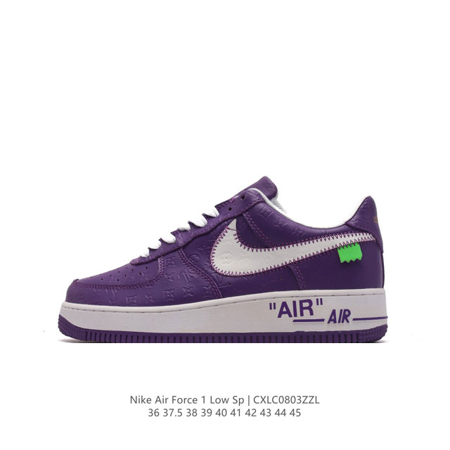 af1耐克 Nike Air Force 1 ‘07 Low 空军一号 路易威登联名 厚底增高百搭运动板鞋 原楦头原纸板 打造纯正空军版型，专注外贸渠道 全掌内