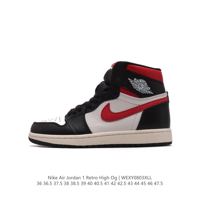 纯原版本 耐克 男女鞋 Nike Air Jordan 1 Retro High Og 乔丹一代aj1 乔1 Aj1 篮球鞋复刻运动鞋。皮面高帮板鞋的设计灵感源