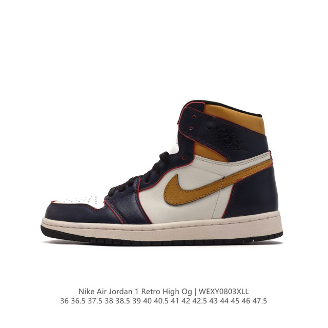 纯原版本 耐克 男女鞋 Nike Air Jordan 1 Retro High Og 乔丹一代aj1 乔1 Aj1 篮球鞋复刻运动鞋。皮面高帮板鞋的设计灵感源