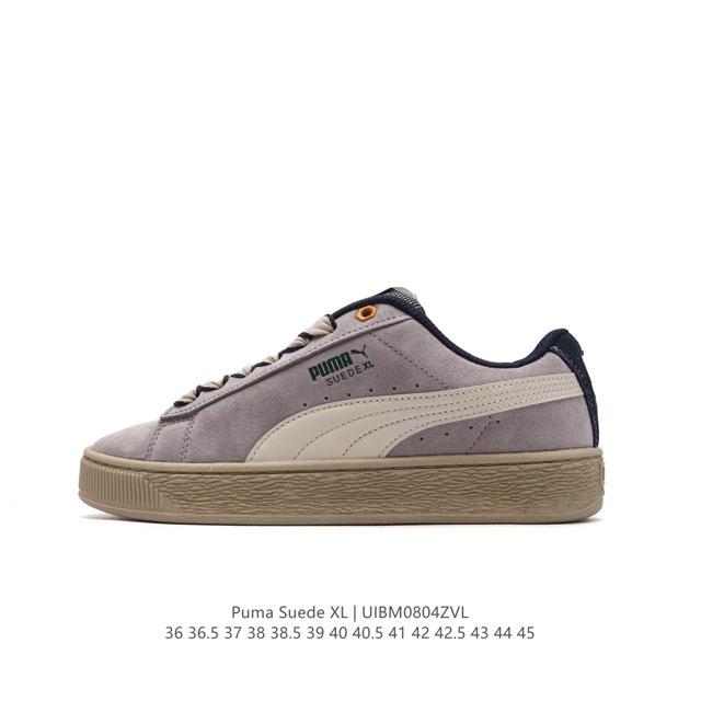 彪马puma Suede Xl 低帮复古轻便透气防滑减震休闲鞋 厚底增高运动板鞋。 尺码: 36-45含半码 货号：395205 01 编码：Uibm0804Z