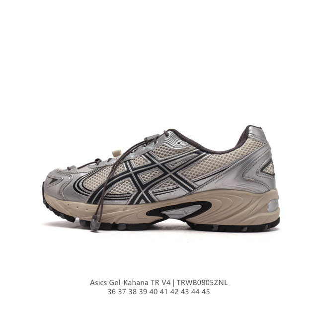 asics Gel-Kahana Tr V4 亚瑟士户外运动鞋户外运动鞋 脚感非常好透气 户外登山鞋，这双鞋极具户外运动风格设计，大底与中底采用了ahar耐磨橡