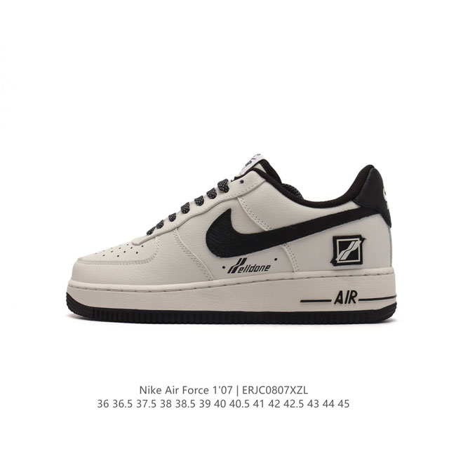 公司级 Af1耐克 Nike Air Force 1 ‘07 Low 空军一号 厚底增高百搭运动板鞋 原楦头原纸板 打造纯正空军版型，专注外贸渠道 全掌内置蜂窝