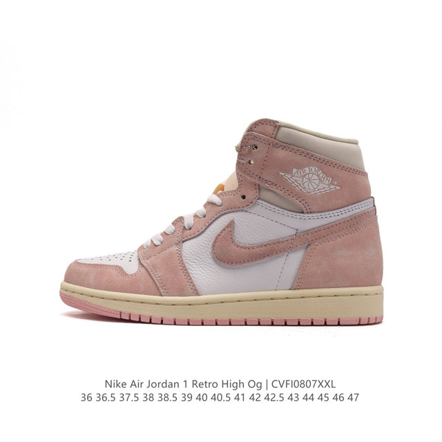 耐克 男女鞋 Nike Air Jordan 1 Retro High Og 乔丹一代aj1 乔1 Aj1 篮球鞋复刻运动鞋。皮面高帮板鞋的设计灵感源自运动夹克