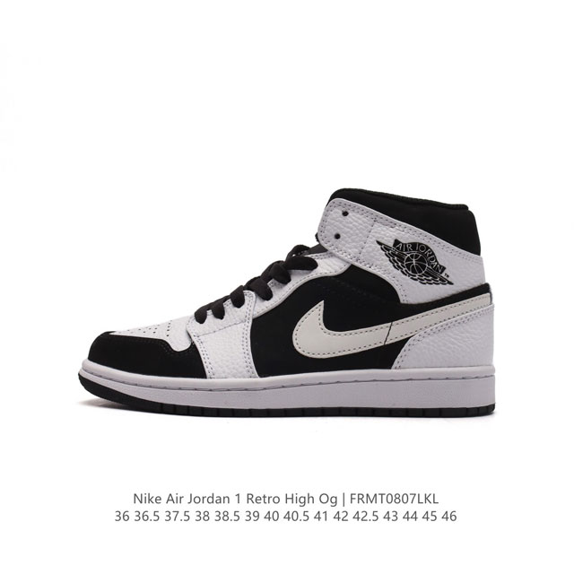 耐克 Nike Air Jordan 1 Mid 男女子篮球鞋时尚轻盈板鞋aj1乔1运动鞋 乔丹一代 高帮复古休闲篮球鞋 。Air Jordan 1 Mid 搭