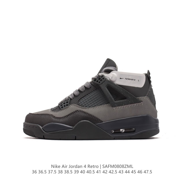 耐克 Nike Air Jordan 4 Retro Og迈克尔 乔丹aj4代乔4 中帮复古休闲运动文化篮球鞋。秉承轻量化的速度型篮球鞋设计思想完成设计，降低重