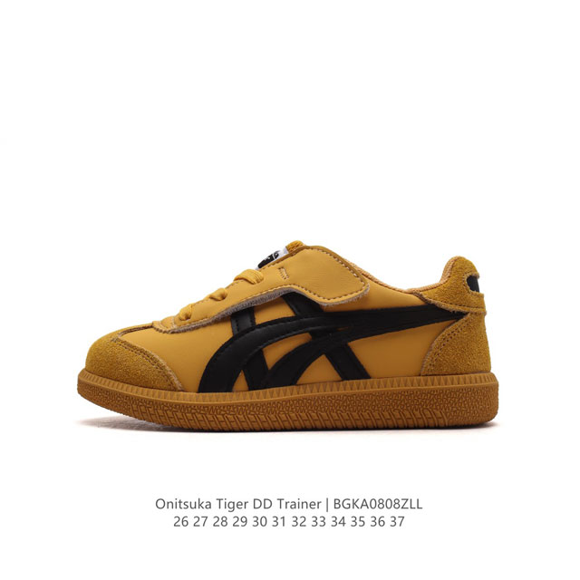 童鞋 Onitsuka Tiger鬼塚虎 Dd Trainer 休闲鞋男女板鞋防滑舒适复古低帮柔软德训运动情侣款休闲鞋 大热复古德训鞋，再造摩登经典，沿用橡胶大