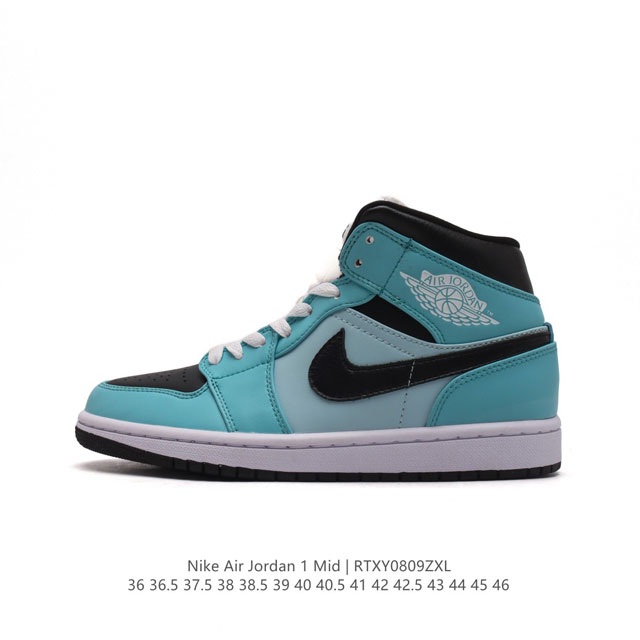 特价头层皮 耐克 Nike Air Jordan 1 Mid 男女子篮球鞋时尚轻盈板鞋aj1乔1运动鞋 乔丹一代 高帮复古休闲篮球鞋 。Air Jordan 1