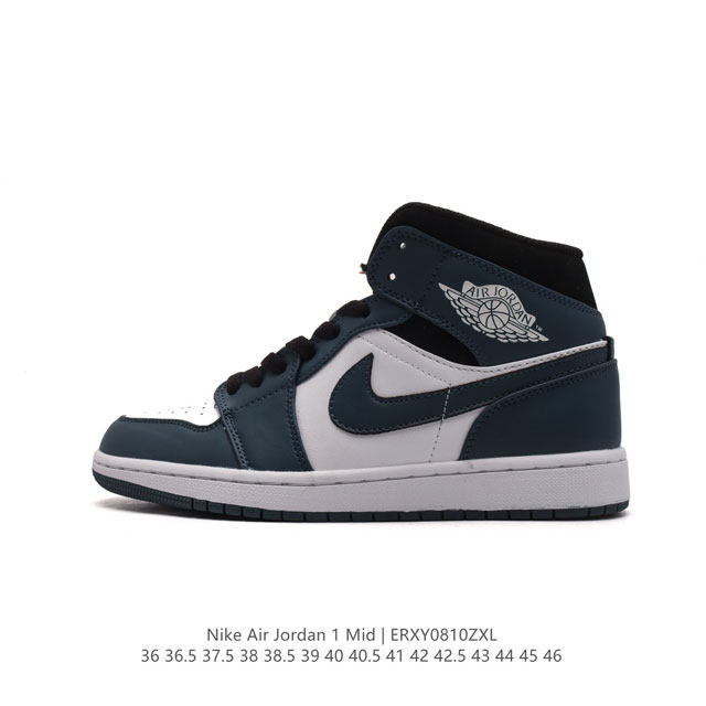 特价头层皮 耐克 Nike Air Jordan 1 Mid 男女子篮球鞋时尚轻盈板鞋aj1乔1运动鞋 乔丹一代 高帮复古休闲篮球鞋 。Air Jordan 1