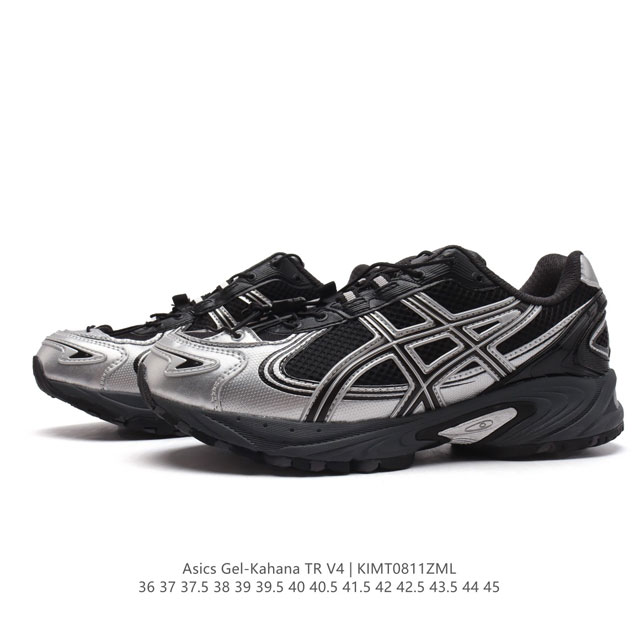 asics Gel-Kahana Tr V4 亚瑟士户外运动鞋户外运动鞋 脚感非常好透气 户外登山鞋，这双鞋极具户外运动风格设计，大底与中底采用了ahar耐磨橡