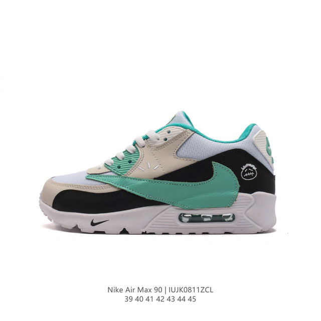 nike 耐克 Air Max 90 男子休闲运动鞋 气垫运动鞋 鬼脸 倒钩 超大logo透气舒适减震耐磨底休闲运动跑步鞋。设计均采用无缝防水 Tech Tuf