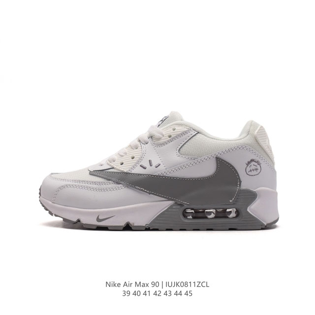 nike 耐克 Air Max 90 男子休闲运动鞋 气垫运动鞋 鬼脸 倒钩 超大logo透气舒适减震耐磨底休闲运动跑步鞋。设计均采用无缝防水 Tech Tuf