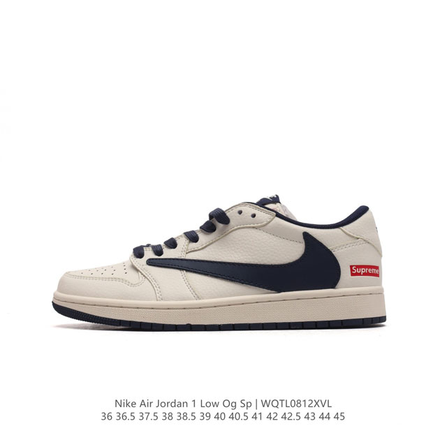 公司级travis Scott X Fragment Design X Jordan Air Jordan 1 Low Og Sp Aj1 乔1 联名低帮文化休