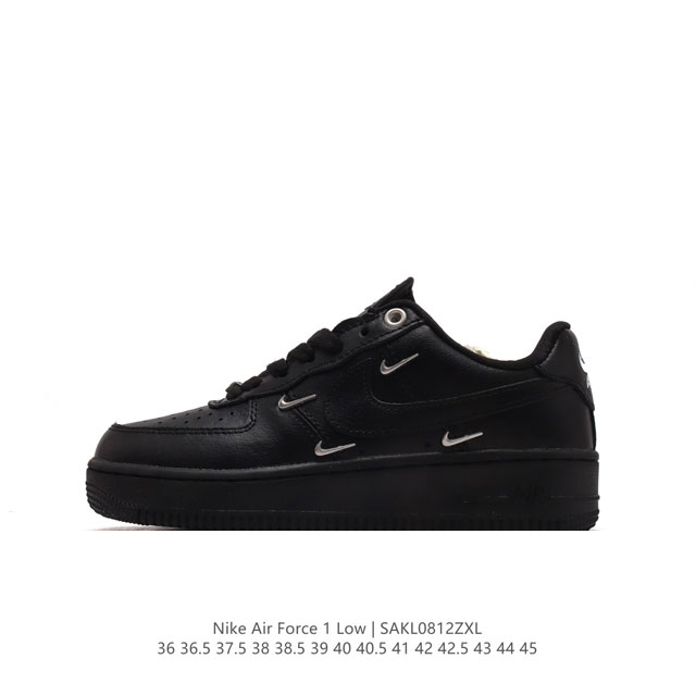 耐克 Nike Air Force 1 '07 Low 空军一号含气垫 低帮百搭厚底增高休闲运动板鞋。柔软、弹性十足的缓震性能和出色的中底设计，横跨复古与现代的