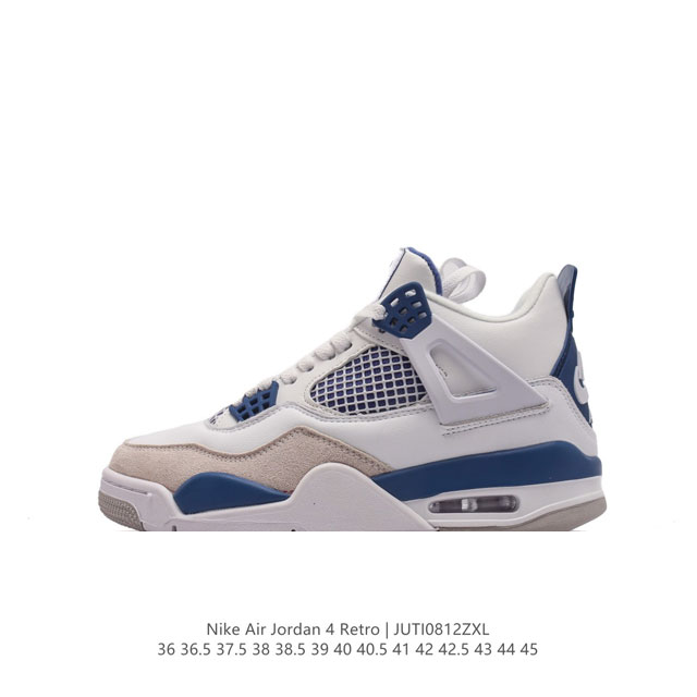 真二层皮 耐克 Nike Air Jordan 4 Retro Og迈克尔 乔丹aj4代乔4 中帮复古休闲运动文化篮球鞋。秉承轻量化的速度型篮球鞋设计思想完成设