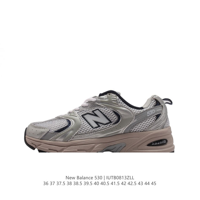 新百伦 Nb530 New Balance 530 复跑古鞋nb530这鞋双确实是nb家经复典古款式之一，以全科新技诠释，成打功造530鞋款。鞋面保在持530基