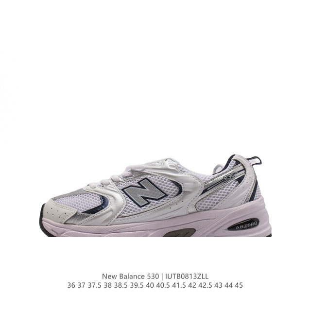 新百伦 Nb530 New Balance 530 复跑古鞋nb530这鞋双确实是nb家经复典古款式之一，以全科新技诠释，成打功造530鞋款。鞋面保在持530基