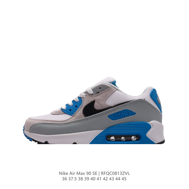 nike 耐克 Air Max 90 男女子休闲运动鞋 气垫运动鞋 超大logo透气舒适减震耐磨底休闲运动跑步鞋。设计均采用无缝防水 Tech Tuff 挡泥片