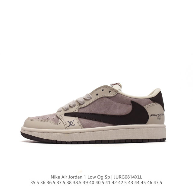 公司级 耐克 Nike Air Jordan 1 Low Og Sp Military Blue Aj1乔1 倒勾 路易威登联名 低帮篮球鞋 Aj1 乔丹1代