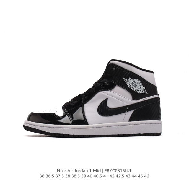 耐克 Nike Air Jordan 1 Mid 男女子篮球鞋时尚轻盈板鞋aj1乔1运动鞋 乔丹一代 高帮复古休闲篮球鞋 。Air Jordan 1 Mid 搭