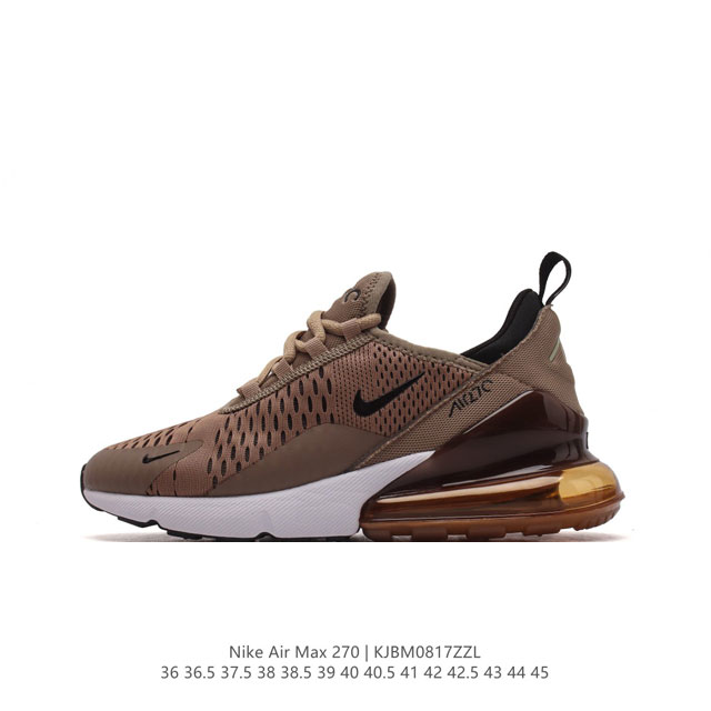 耐克 Nike Air Max 270 后半掌气垫缓震运动鞋时尚男女士跑步鞋 。作为 Nike 休闲型 Air Max 鞋款，Nike Air Max 270