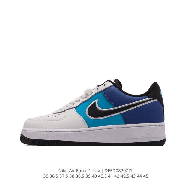 耐克 Nike Air Force 1 '07 Low 空军一号含气垫 低帮百搭厚底增高休闲运动板鞋。柔软、弹性十足的缓震性能和出色的中底设计，横跨复古与现代的