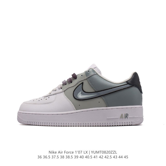 耐克 Nike Air Force 1 '07 Low 空军一号含气垫 低帮百搭厚底增高休闲运动板鞋。柔软、弹性十足的缓震性能和出色的中底设计，横跨复古与现代的