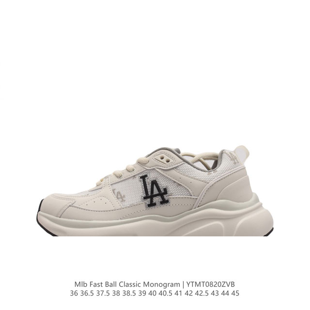 mlb Fast Ball Classic Monogram 24Ss 纽约洋基队运动鞋 网红休闲跑鞋 独特时尚风格 厚底增高老爹鞋 货号：3Arnfsb4N