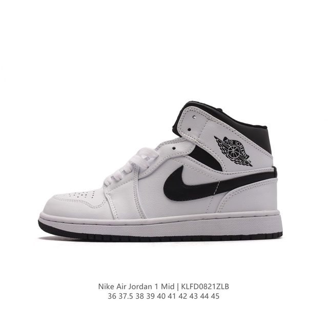 耐克 Nike Air Jordan 1 Mid 男女子篮球鞋时尚轻盈板鞋aj1乔1运动鞋 乔丹一代 高帮复古休闲篮球鞋 。Air Jordan 1 Mid 搭