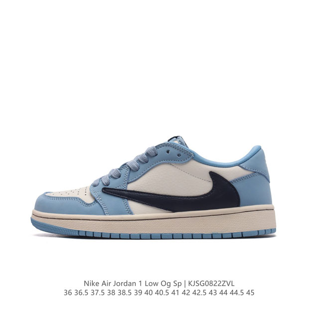 头层皮 耐克 Nike Air Jordan 1 Low Og Sp Military Blue Aj1乔1 倒勾 低帮篮球鞋 Aj1 乔丹1代 Aj1 乔1